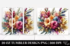 Abstract Colorful Bouquet | 20 oz Tumbler Product Image 1