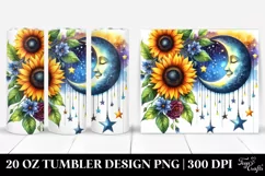 Vibrant Moon and Stars | 20 oz Tumbler Product Image 1