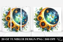 Vibrant Moon and Stars | 20 oz Tumbler Product Image 1