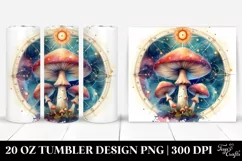 Magical Celestial Mushroom Clipart 20 Oz Tumbler Product Image 1