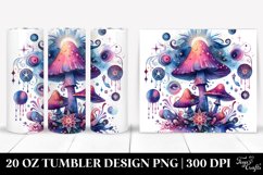 Magical Celestial Mushroom Clipart, High-Res 20 Oz Tumbler Product Image 1