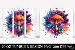 Magical Celestial Mushroom Clipart, High-Res 20 Oz Tumbler Product Image 1