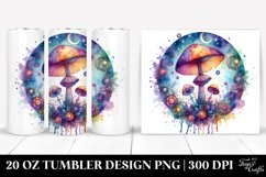 Magical Celestial Mushroom Clipart, High-Res 20 Oz Tumbler Product Image 1