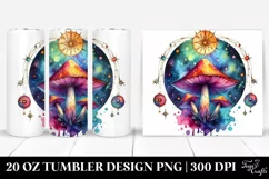 Magical Celestial Mushroom Clipart 20 Oz Tumbler Product Image 1