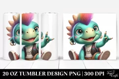 Goofy Baby Dinosaur with Sneakers PNG Product Image 1