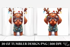 Watercolor Vizsla with Snow Goggles, Transparent PNG Product Image 1