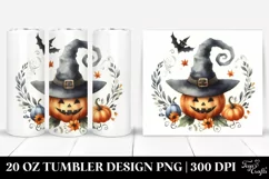 Washed Watercolor Halloween Hat | 20 oz Tumbler Product Image 1