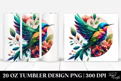Half Body Bird Watercolor Tumbler Design Product Image 1