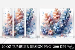 Abstract Glossy Hyacinth Clipart 20 Oz Tumbler Product Image 1