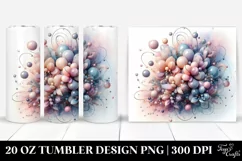Abstract Glossy Hyacinth Clipart 20 Oz Tumbler Product Image 1