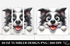 Cute Border Collie Smiling | 20 Oz Tumbler Product Image 1