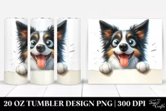 Cute Border Collie Smiling | 20 Oz Tumbler Product Image 1
