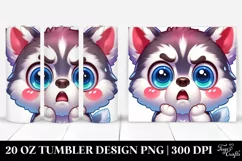 Crazy Baby Siberian Husky Tumbler | 20 Oz Product Image 1
