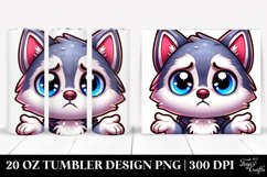 Crazy Baby Siberian Husky Tumbler | 20 Oz Product Image 1