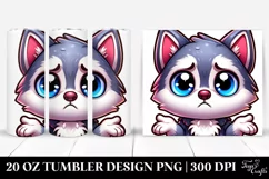 Crazy Baby Siberian Husky Tumbler | 20 Oz Product Image 1