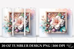 Abstract Stained Gardenia Tumbler | 20 oz Tumbler Product Image 1