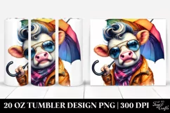 Cute Baby Cow Posing, Transparent 20 Oz Tumbler Product Image 1