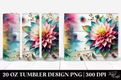 Dahlia Wooden Splash | 20 Oz Tumbler Product Image 1