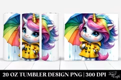 Cute Unicorn with Raincoat, Transparent PNG Product Image 1