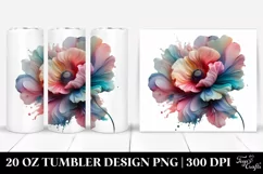 Glossy Pastel Poppy Clipart, Transparent 20 Oz Tumbler Product Image 1
