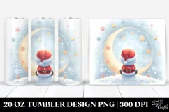 Pastel Santa on Moon | 20 oz Tumbler Product Image 1