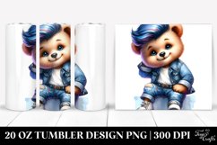 Cute Baby Bear with Cool Haircut and Happy Expression 20 Oz Product Image 1