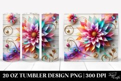 Dahlia Wooden Splash | 20 Oz Tumbler Product Image 1