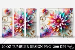 Dahlia Wooden Splash | 20 Oz Tumbler Product Image 1