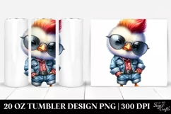 Cute Baby Chicken with Jeans | 20 oz Tumbler Product Image 1