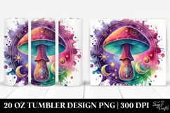 Vibrant Celestial Mushroom 20 Oz Tumbler Product Image 1