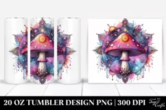 Vibrant Celestial Mushroom 20 Oz Tumbler Product Image 1
