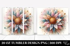 Shiny Sunflower, Transparent 20 Oz Tumbler Product Image 1