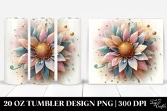 Shiny Sunflower, Transparent 20 Oz Tumbler Product Image 1