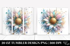 Shiny Sunflower, Transparent 20 Oz Tumbler Product Image 1
