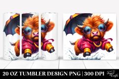 Jumping Baby Highlandcow | 20 oz Tumbler Product Image 1