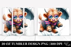 Jumping Baby Highlandcow | 20 oz Tumbler Product Image 1