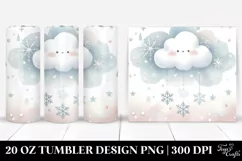 Whimsical Cloud and Snowflakes | 20 oz Tumbler Product Image 1