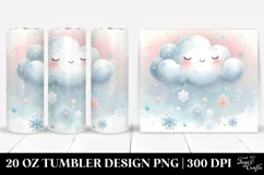 Whimsical Cloud and Snowflakes | 20 oz Tumbler Product Image 1