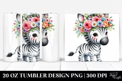 Colorful Daisies,Dynamic Zebra | 20 oz Tumbler Product Image 1