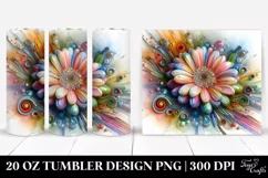 Abstract Vibrant Pastel Gerbera | 20 oz Tumbler Product Image 1