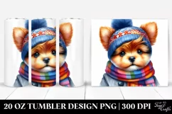 Happy Baby Dog Winter PNG Product Image 1
