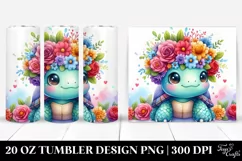 Vibrant Turtle Flower | 20 oz Tumbler Product Image 1