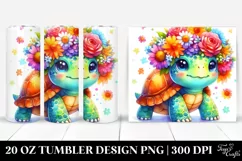 Vibrant Turtle Flower | 20 oz Tumbler Product Image 1