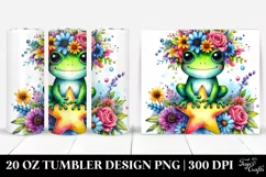Cartoon-Style Vibrant Frog 20 Oz Tumbler Product Image 1