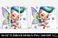 Cute Baby Fairy with Contempt, Transparent 20 Oz Tumbler Product Image 1