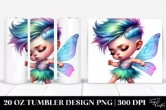 Expressive Baby Fairy with Contempt, Clear 20 Oz Tumbler Product Image 1