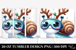 Baby Snail with Reindeer Horns PNG Product Image 1