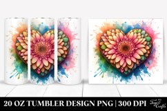 Detailed Stained Gerbera Tumbler | 20 oz Tumbler Product Image 1