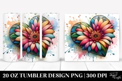 Detailed Stained Gerbera Tumbler | 20 oz Tumbler Product Image 1