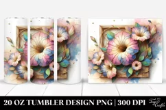 Vivid Stained Petunia, Abstract 20 Oz Tumbler Product Image 1